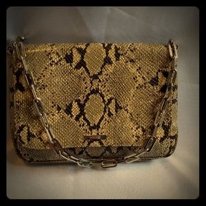 Nine West snake skin purse with chain strap